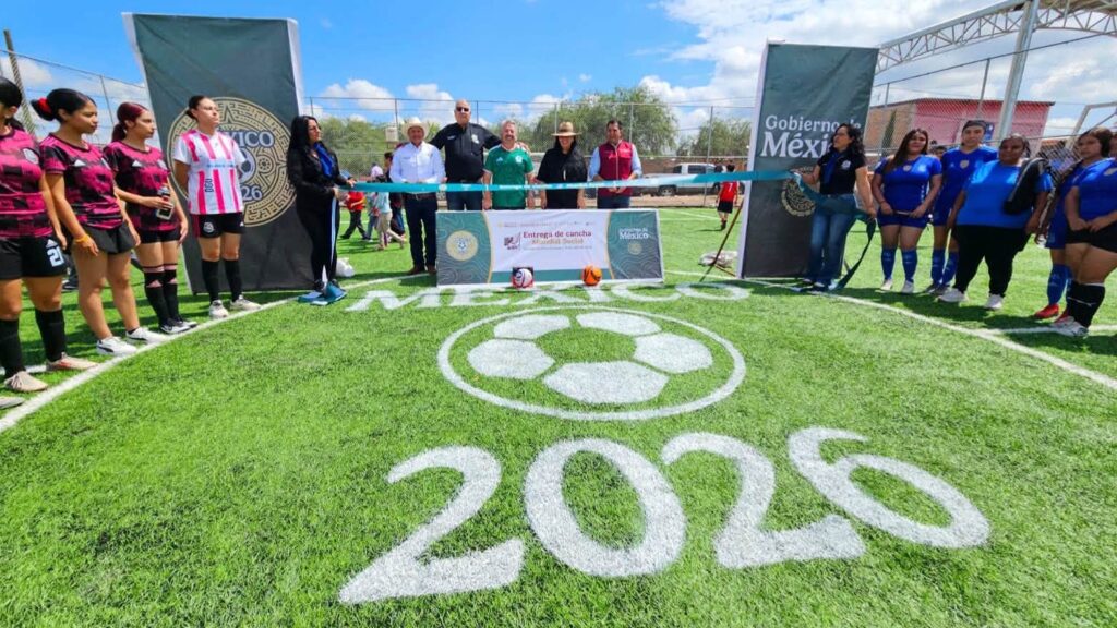 Inauguran cancha de Fútbol 5; como parte del Mundial Social en Nombre de Dios