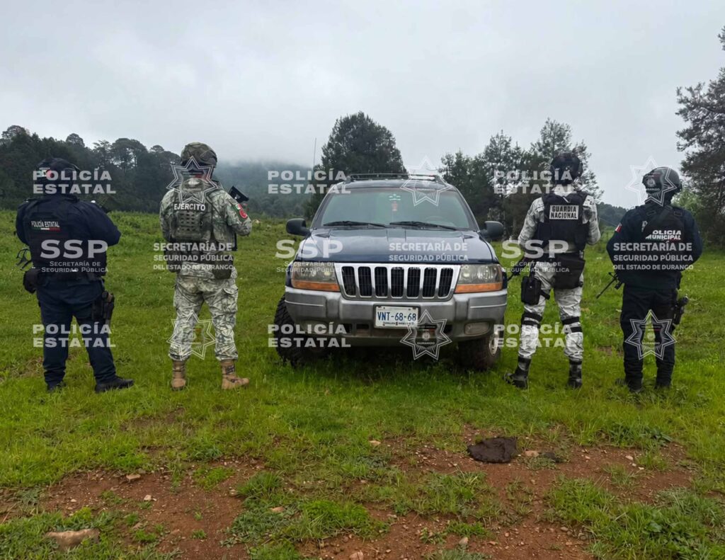 En operativo militar y policiaco en Tamazula aseguran vehículo robado