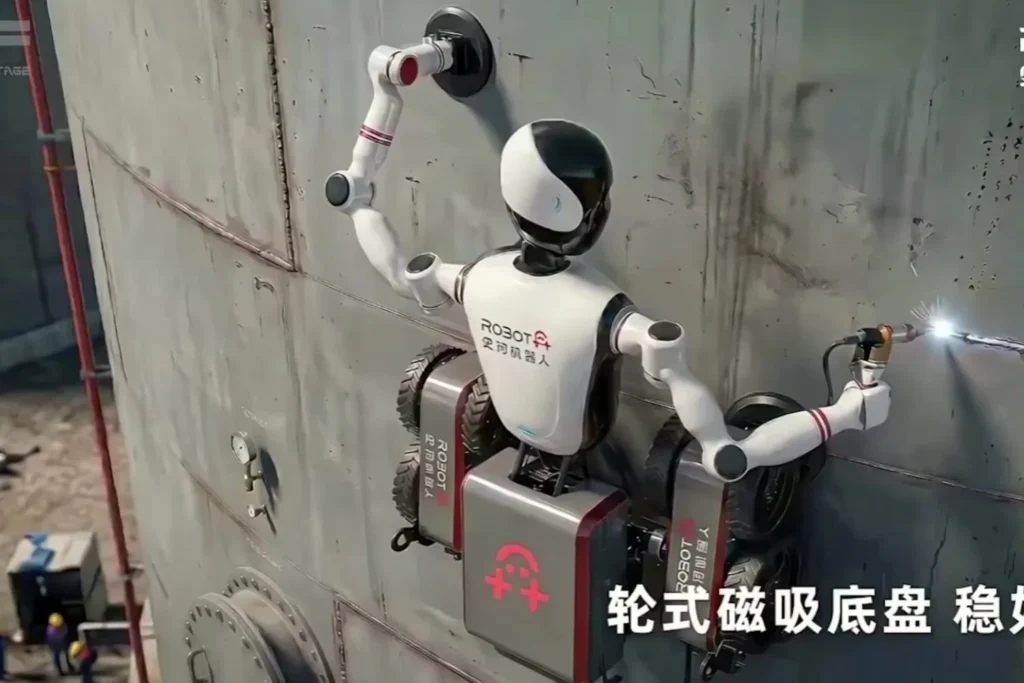 El robot “Spiderman” de China que escala paredes y transforma los trabajos en altura