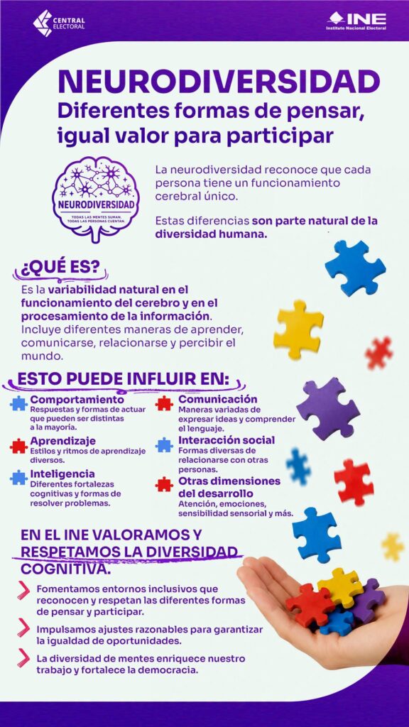 Impulsa INE el reconocimiento de la neurodiversidad para fortalecer la inclusión democrática