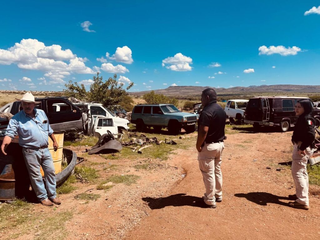 Revisan yonkes y negocios de autopartes durante operativo en Parral