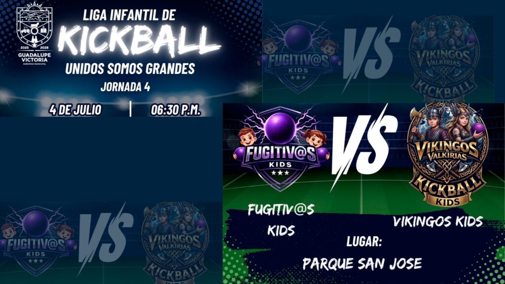 Invitan a disfrutar de la cuarta jornada de la Liga Infantil de Kickball “Unidos Somos Grandes”