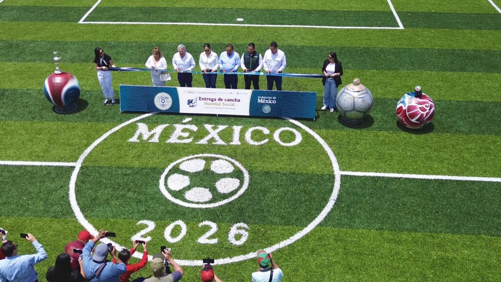 Entregan cancha fútbol 5 en Juan Aldama como parte del programa federal rumbo al Mundial 2026