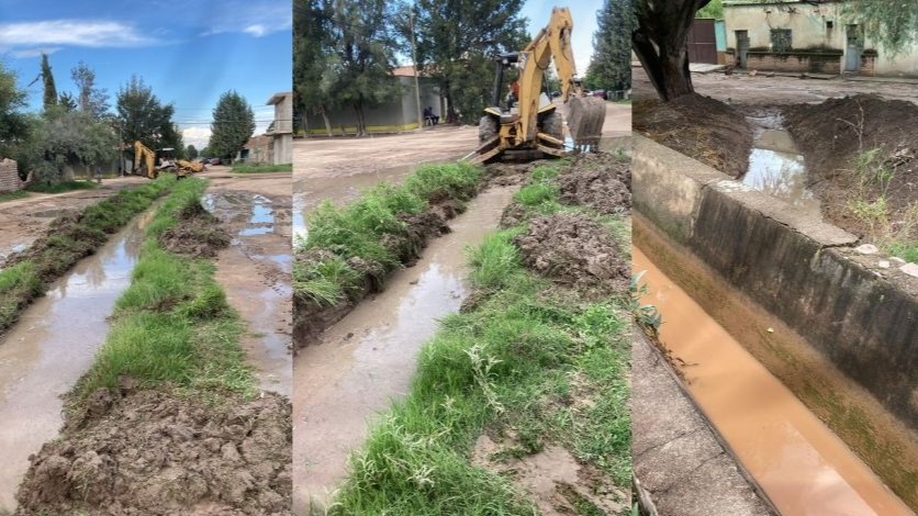 Realizan acciones de desazolve de acequias en comunidades de Poanas