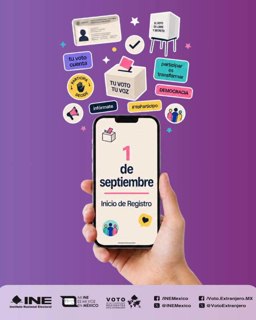 Registro para votar desde el extranjero abrirá el 1 de septiembre