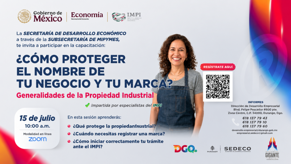 Emprendedores podrán capacitarse para proteger el nombre de su negocio y registrar su marca