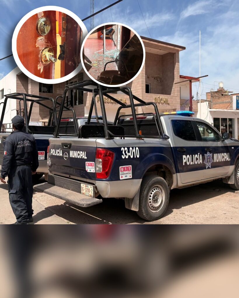 Tras llamada de intento de extorsión vigilante causa daños y robo a la Presidencia Municipal