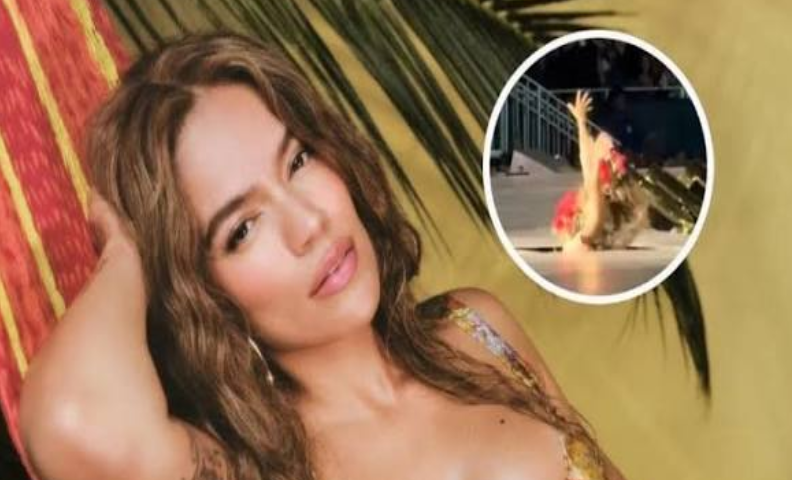 Karol G vive tenso momento en su gira tras incidente en el escenario