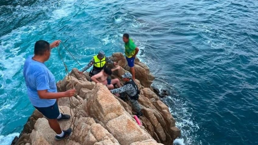 Turista es rescatado por la Guardia Nacional en La Quebrada