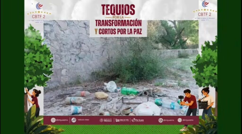 CBTf No. 2 participan en jornada nacional de limpieza y reciclaje por la paz