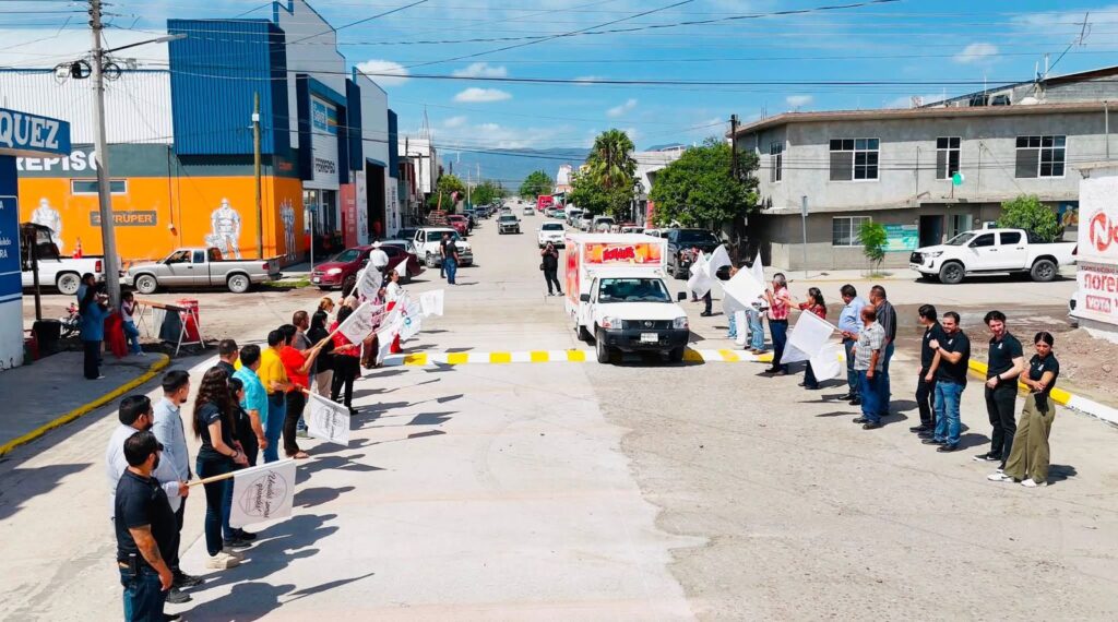 Entregan rehabilitación de la calle Miguel Hidalgo en Nuevo Ideal; mejorará la movilidad