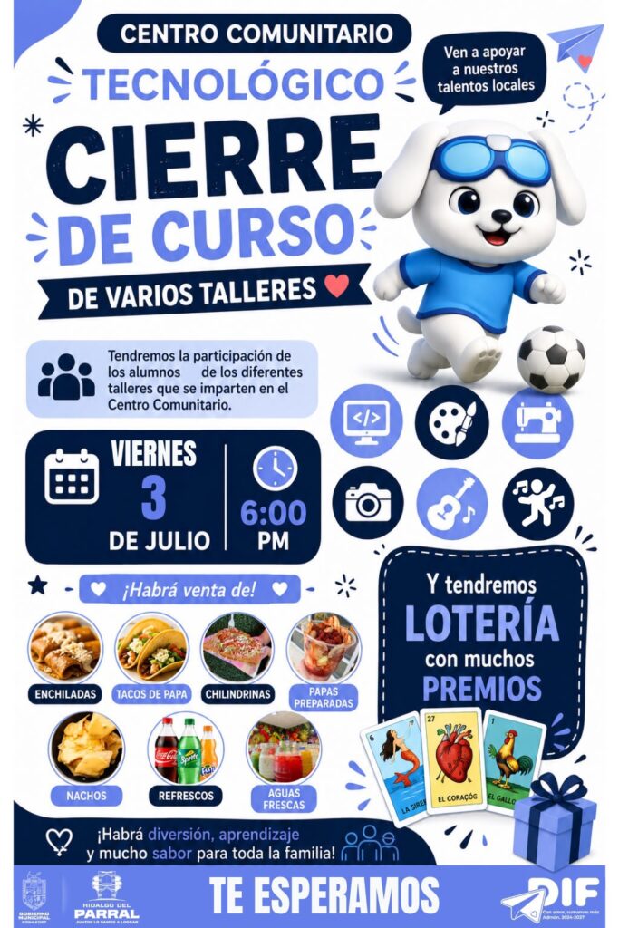 Gobierno de Parral invita al cierre de cursos del Centro Comunitario Tecnológico del DIF Municipal
