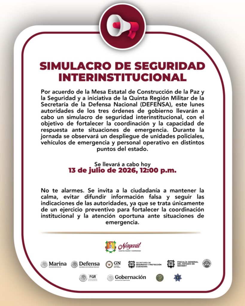 Simulacro de Seguridad Interinstitucional