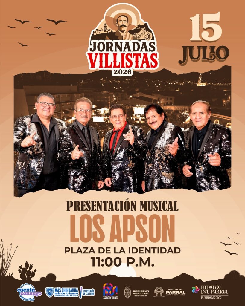 Invita Gobierno de Parral a disfrutar de Los Apson y Los Caminantes