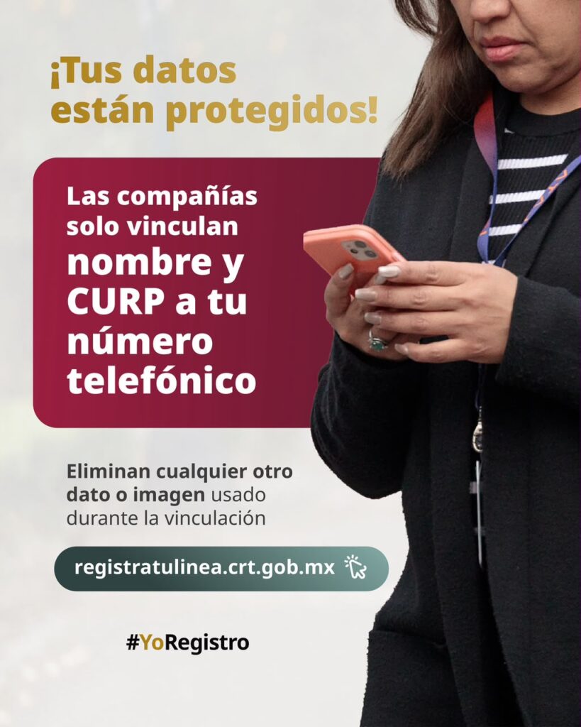 Recuerda que al vincular tu línea, tu compañía telefónica NO almacena fotos ni datos biométricos.