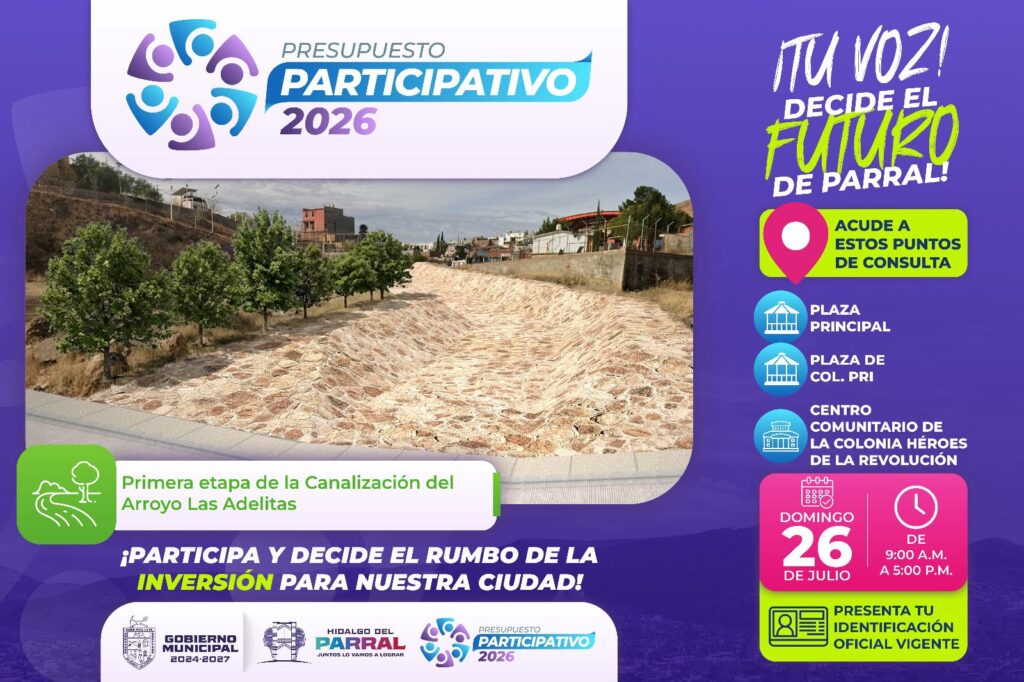 Gobierno de Parral invita a participar y respaldar la propuesta de canalización del Arroyo Las Adelitas