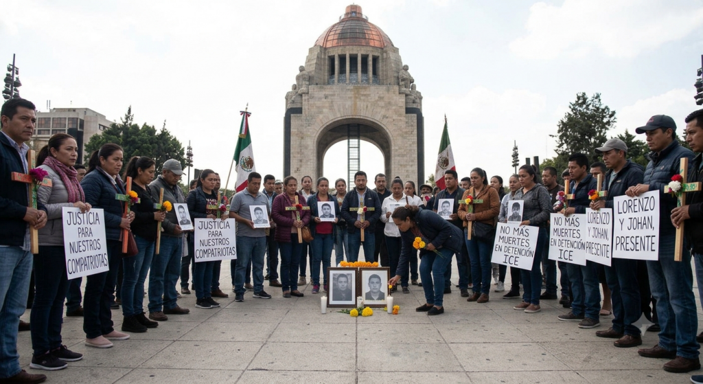 Convocan protesta en CDMX para exigir justicia por 17 mexicanos fallecidos bajo custodia de ICE