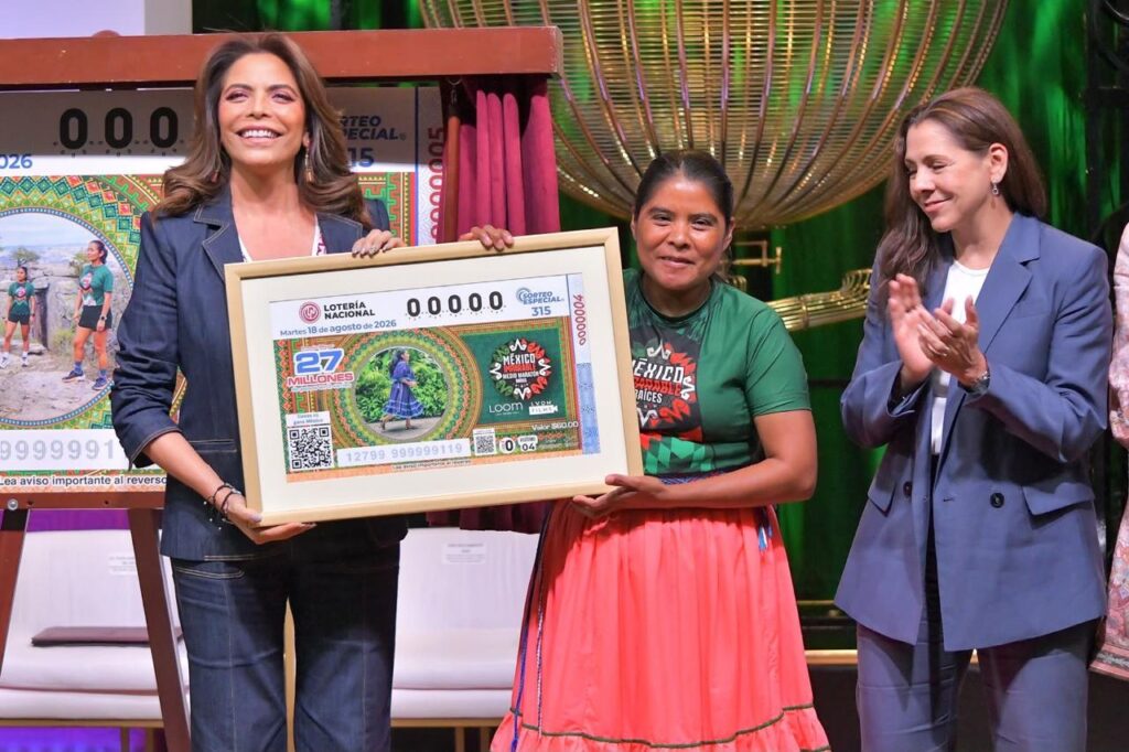 Lotería Nacional dedica billete conmemorativo a las corredoras de México Imparable