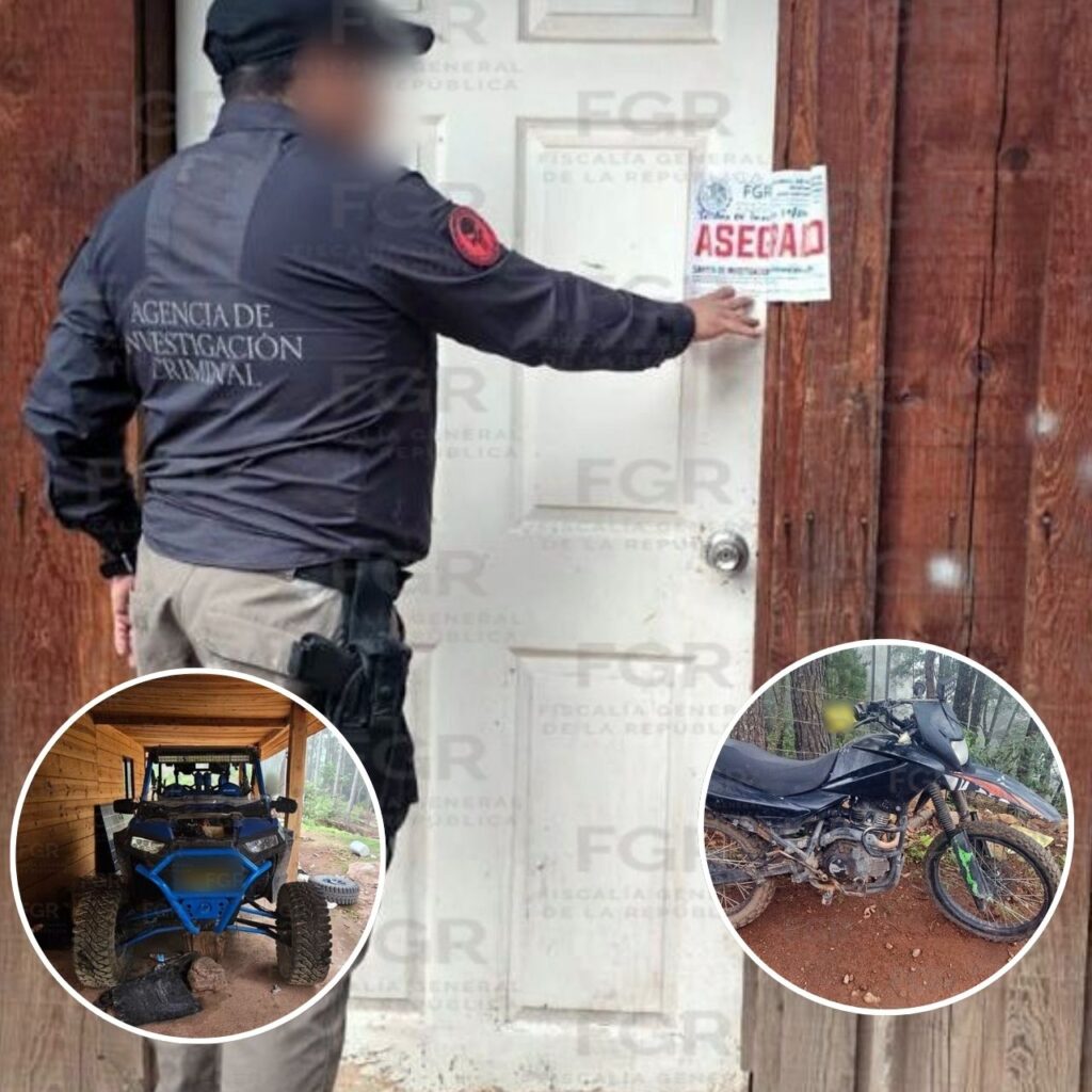 Asegura en el Triángulo Dorado cabaña con Barret, cartuchos, explosivos y vehículos
