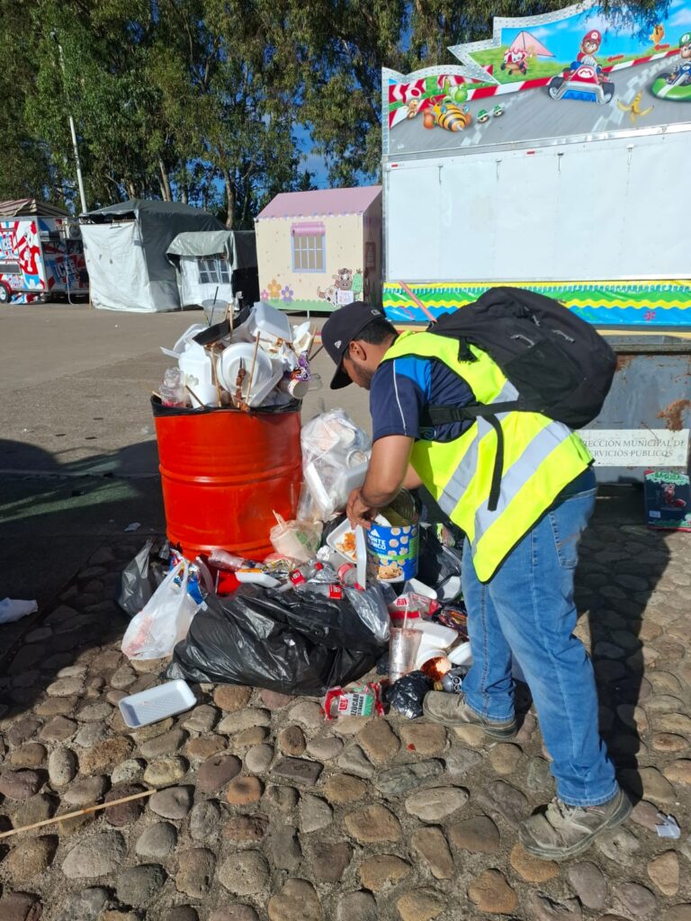 Recolecta Servicios Públicos más de 80 toneladas de basura en la feria